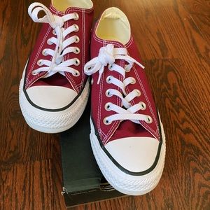 Converse Low Top Maroon Shoes